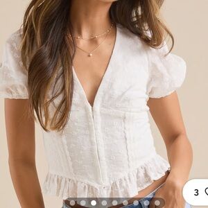 Altar'd State White Lace Blouse